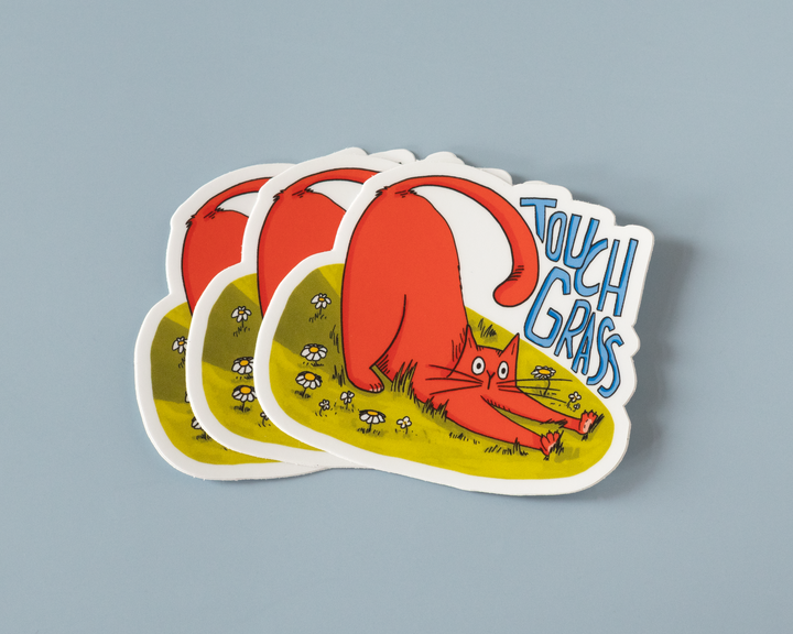 Touch Grass Vinyl Sticker