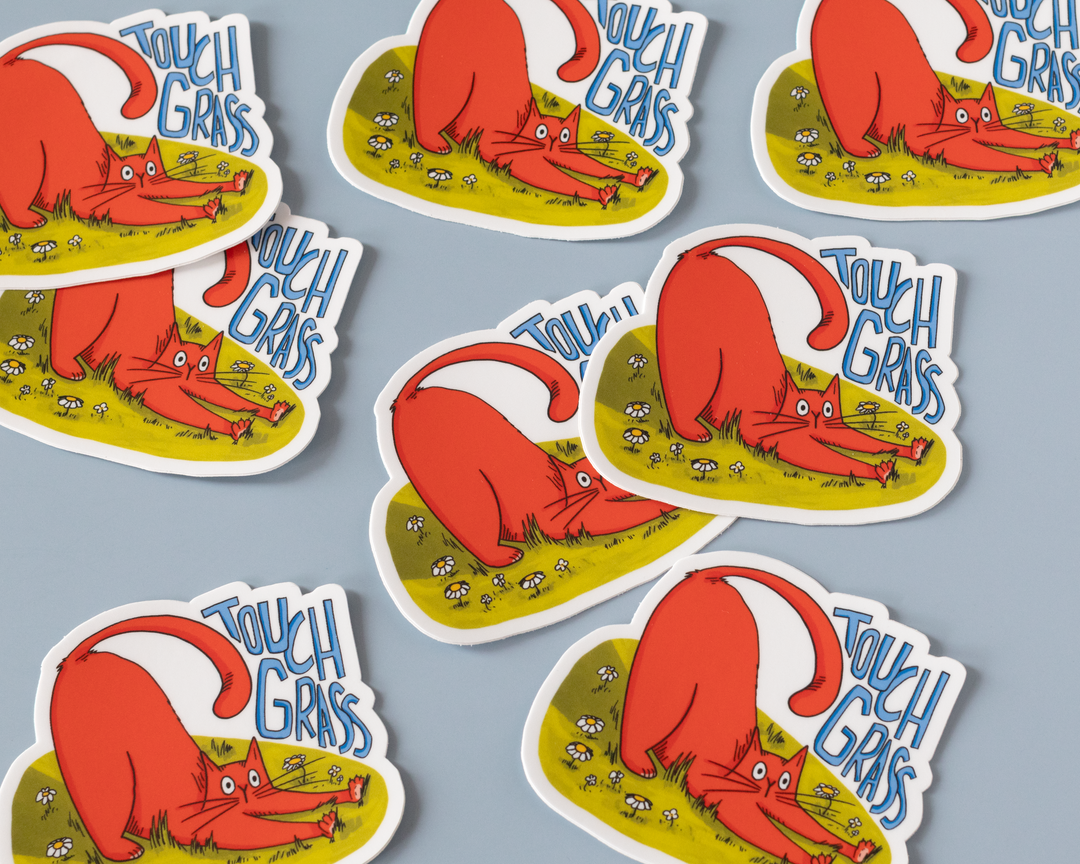 Touch Grass Vinyl Sticker