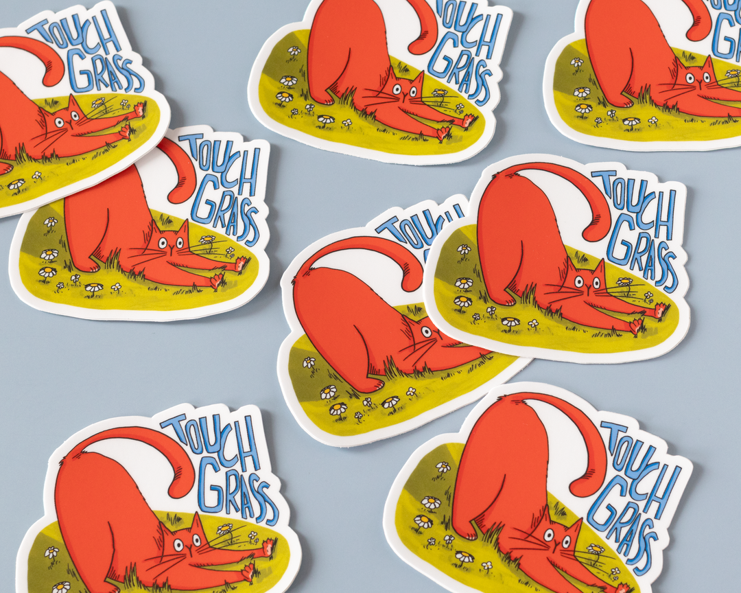 Touch Grass Vinyl Sticker