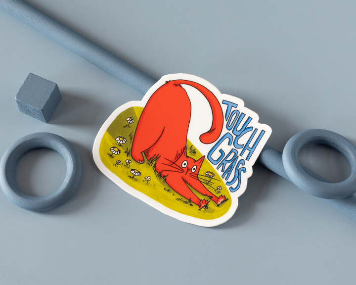 Touch Grass Vinyl Sticker