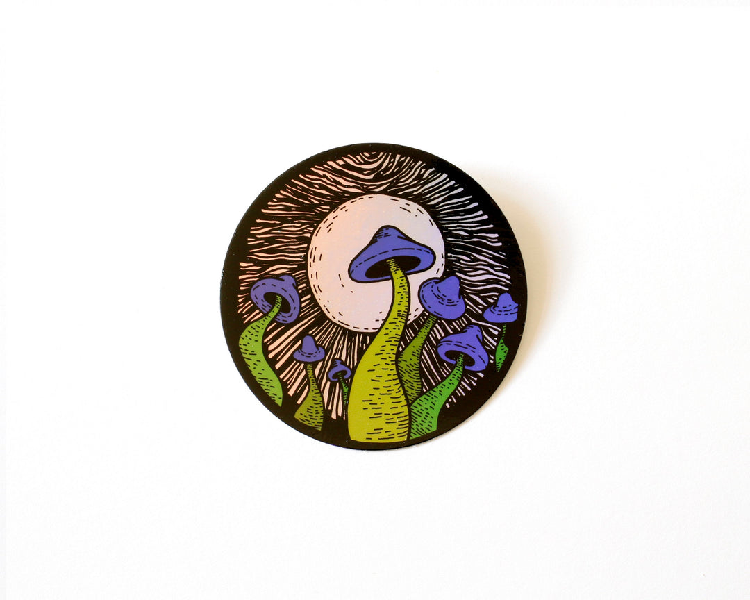 Holographic Magic Mushroom Sticker