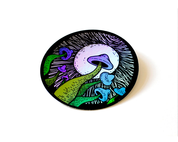 Holographic Magic Mushroom Sticker