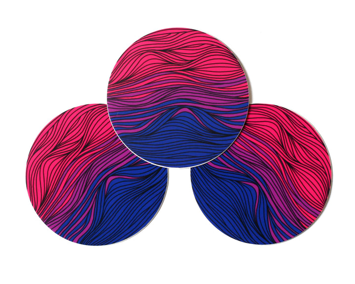 Subtle Bisexual Flag Vinyl Sticker