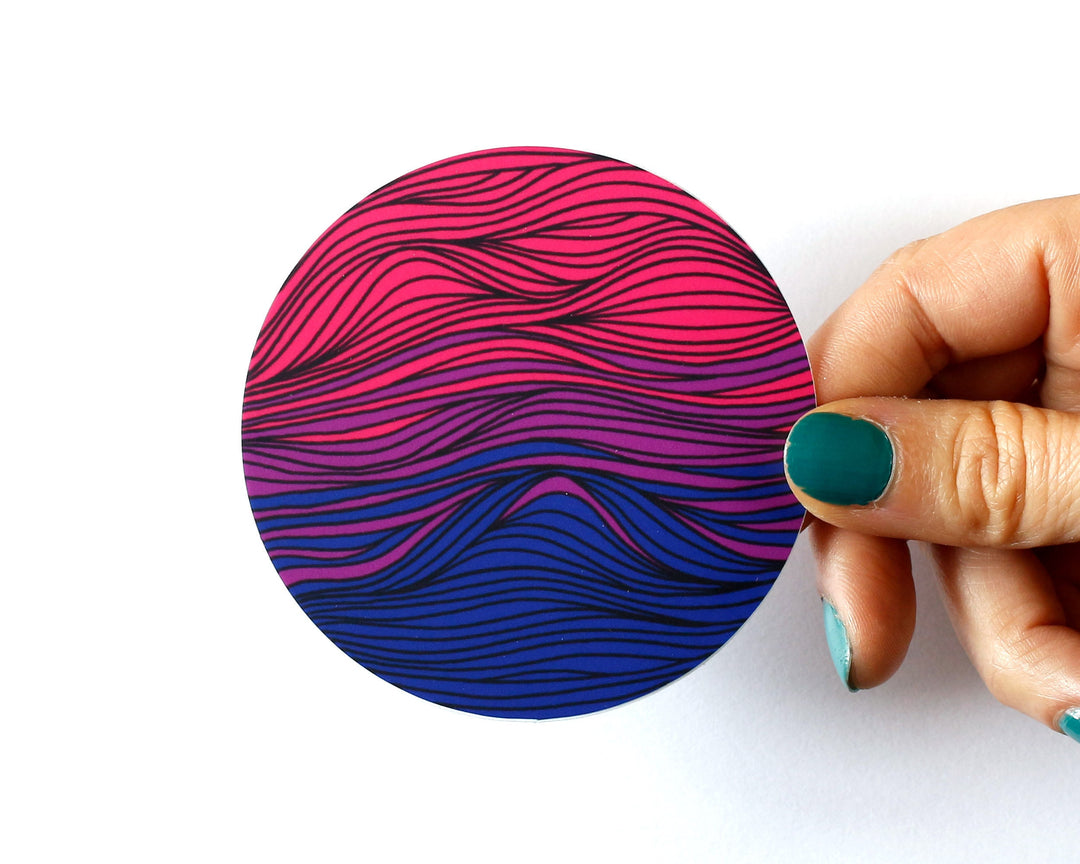 Subtle Bisexual Flag Vinyl Sticker