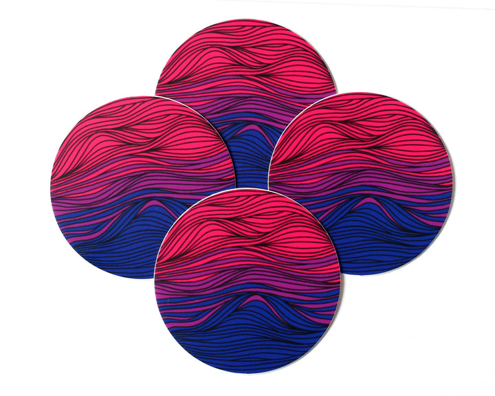 Subtle Bisexual Flag Vinyl Sticker