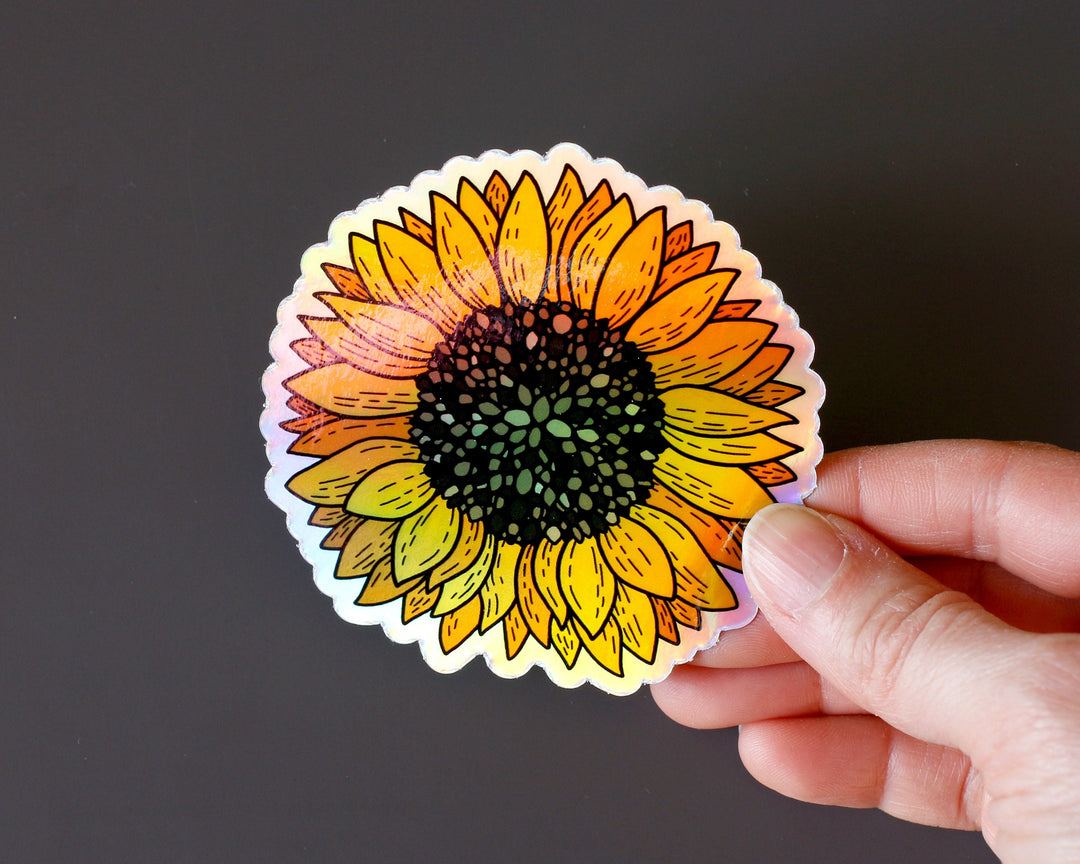 Holographic Sunflower and Butterfly Sticker Set