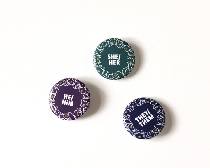 Pronouns Button Pin Bundle