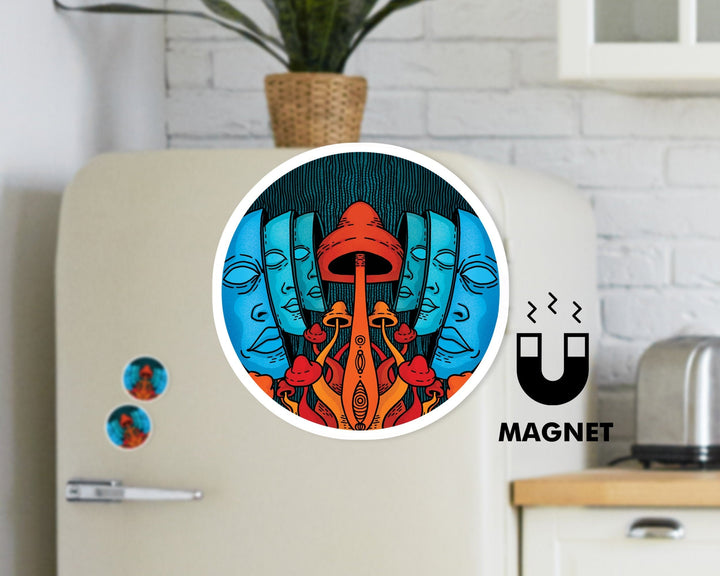 Magic Mushroom Magnet