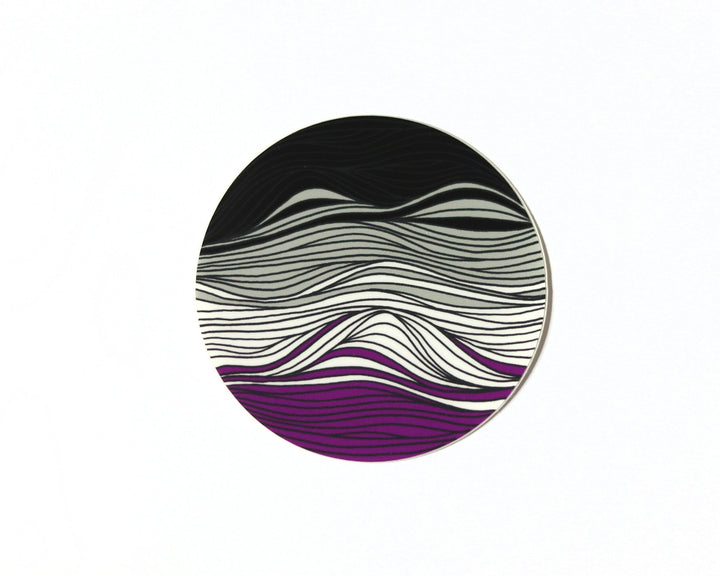 Subtle Asexual Flag Vinyl Sticker