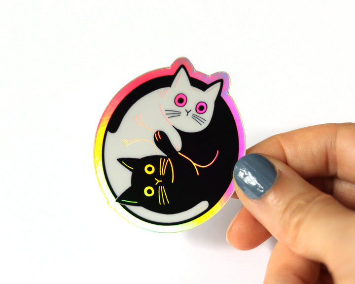 Holographic Cute Cats Sticker Set