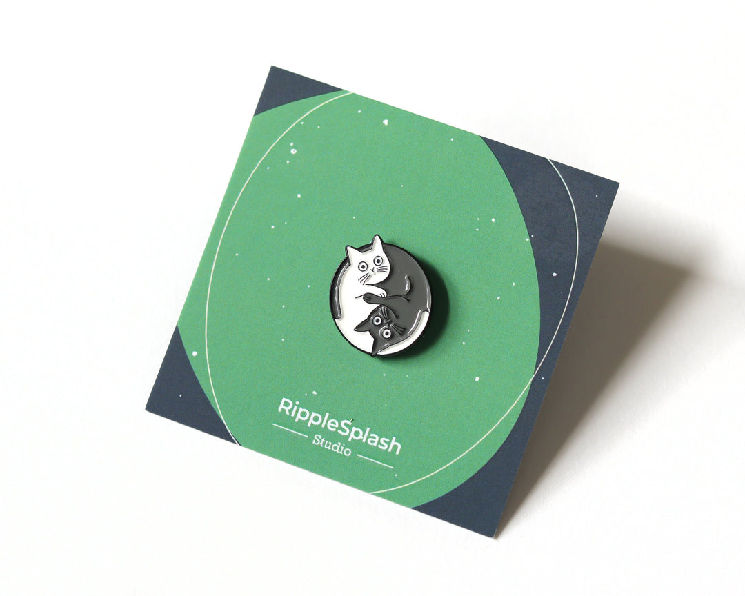 Yin Yang Cats Enamel Pin