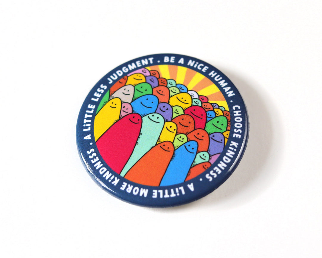 Be a Nice Human Button Pin