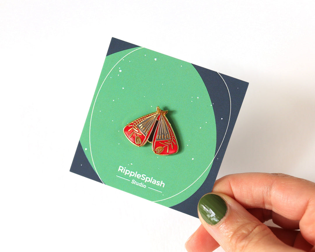 Cute Moth Enamel Pin