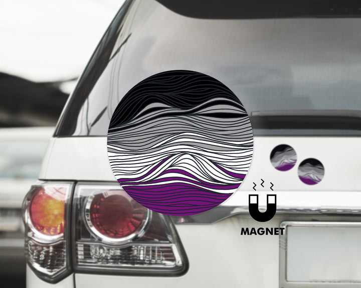 Subtle Asexual Flag Magnet