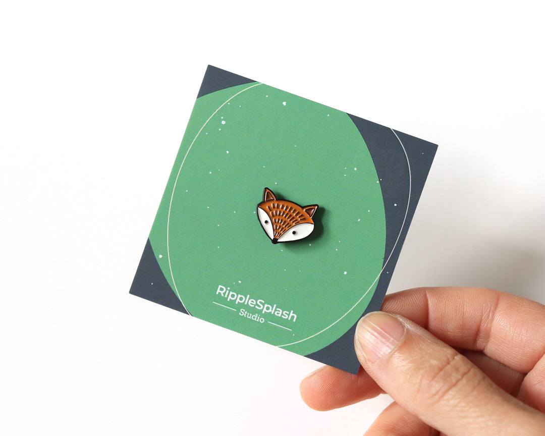 Cute Fox Enamel Pin