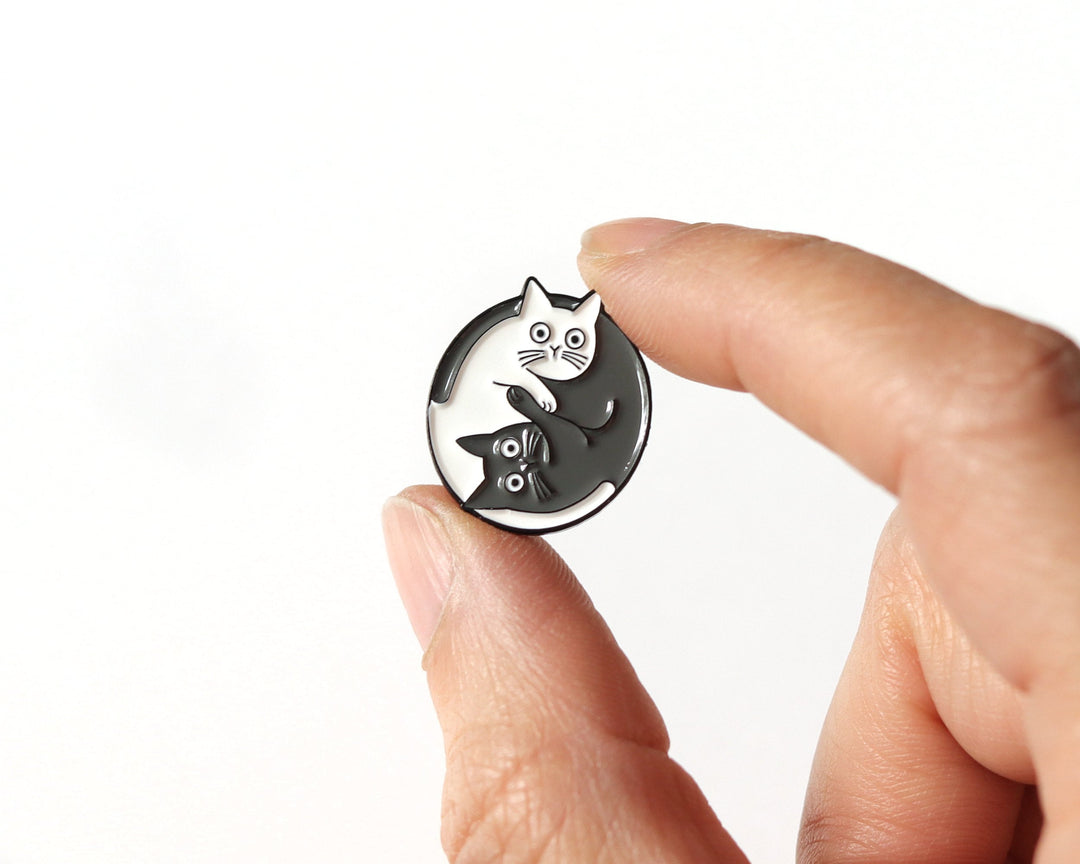 Yin Yang Cats Enamel Pin