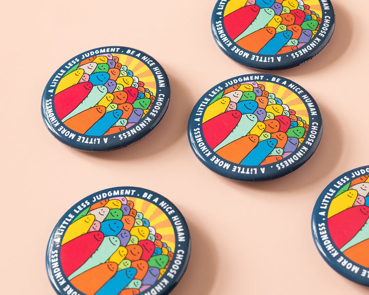 Be a Nice Human Button Pin