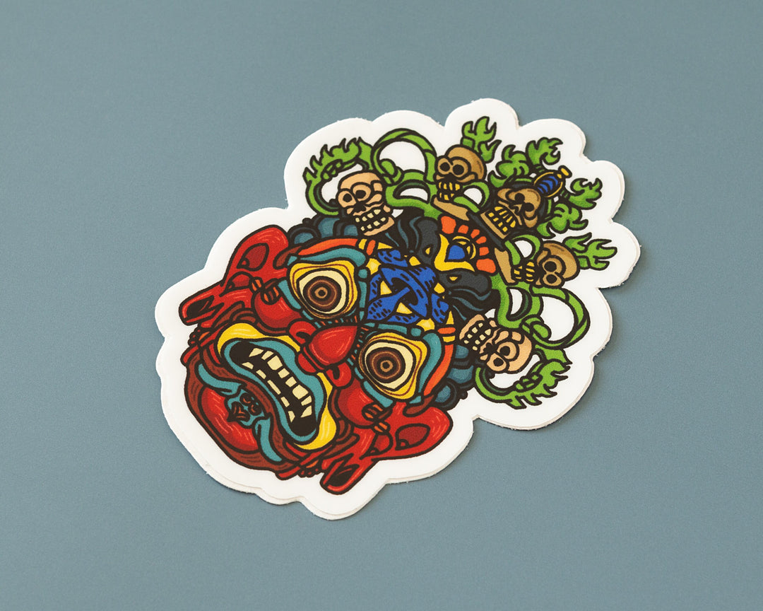 Vibrant Psychedelic Vinyl Sticker