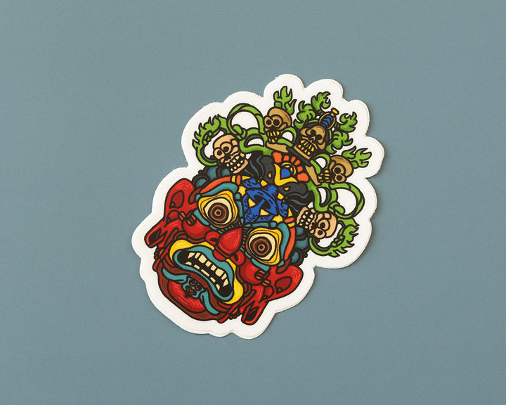 Vibrant Psychedelic Vinyl Sticker