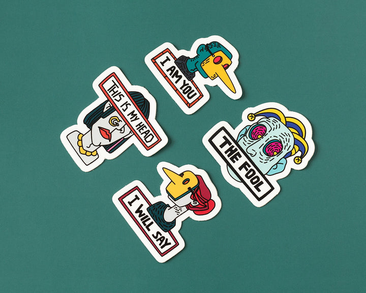 Quirky Character Vinyl Sticker Pack