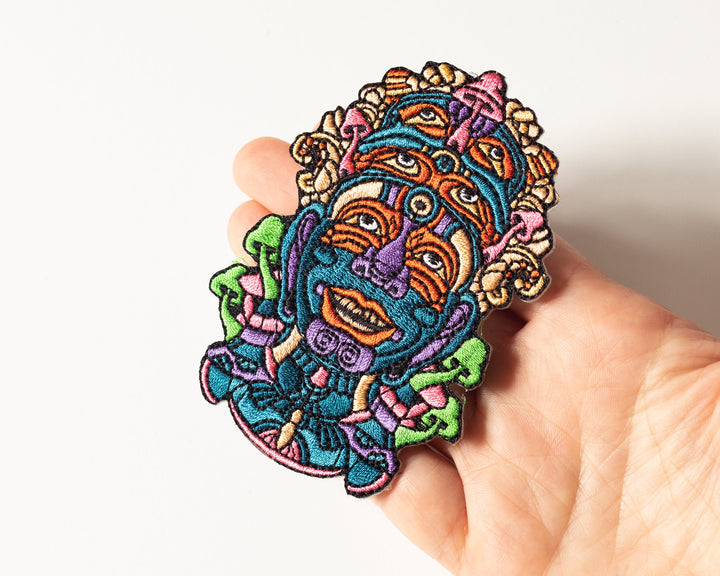 Psychedelic Embroidered Iron-On Patch