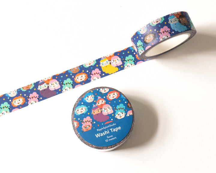 Colorful Faces Washi Tape