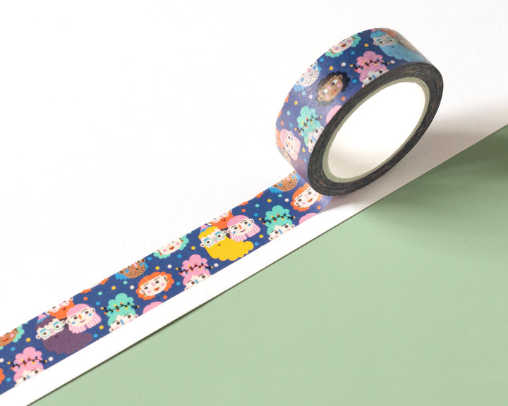 Colorful Faces Washi Tape