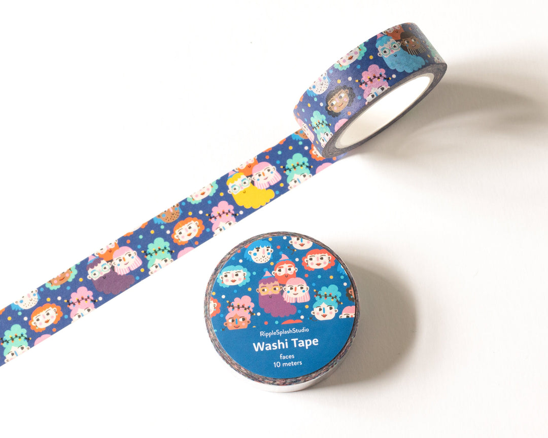 Colorful Faces Washi Tape