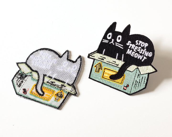 Stop Stressing Meowt Cat Iron-On Patch