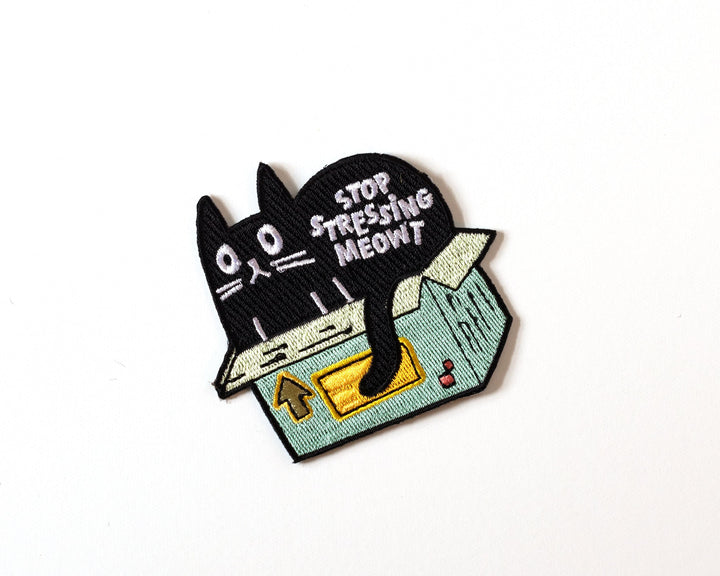 Stop Stressing Meowt Cat Iron-On Patch