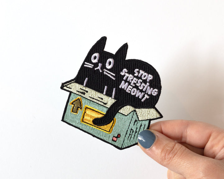 Stop Stressing Meowt Cat Iron-On Patch