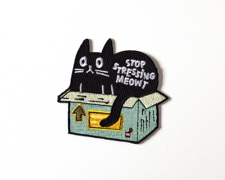 Stop Stressing Meowt Cat Iron-On Patch