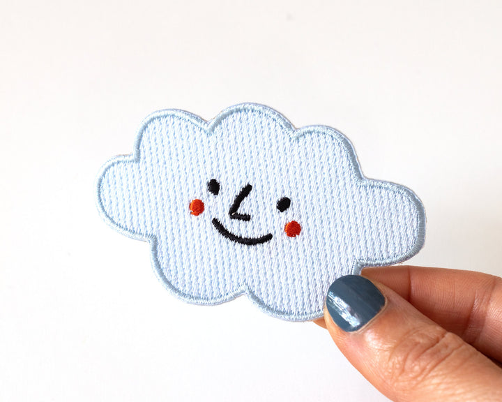 Happy Cloud and Sun Iron-On Patch Set